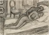 Alfons Walde, Erotic scene, pencil on paper; framed