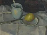 Georg Merkel Attributed to, Still life with lemon, oil on canvas; framed