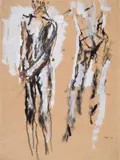 Anton Kolig, Two standing male nudes