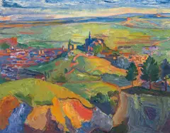 Herbert Boeckl, Ansicht von Nikolsburg I, 1945, oil on canvas; framed