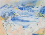 Anton Mahringer, View of the Julian Alps from the atelier window