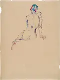 Herbert Boeckl, Seated female nude from the back