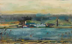 Arnold Clementschitsch, Stift Ossiach, c. 1930, oil on canvas; framed