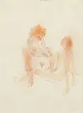 Otto Rudolf Schatz, Erotic scene, watercolour on paper; unframed