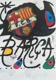 75é aniversari del Futbol Club Barcelona by Joan Miró, 2001, lithograph on paper; framed, sold Jun 2025