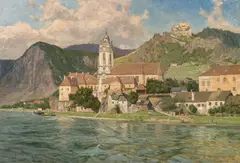 Reinhold Kukla, Dürnstein, 1941, oil on panel; framed