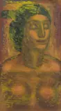 Karl Sterrer, Raumform (Semi-nude), 1960, oil on panel; framed