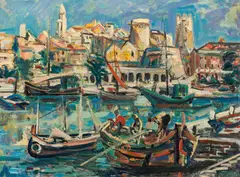 Wilhelm Kaufmann, Ragusa, oil on hardboard