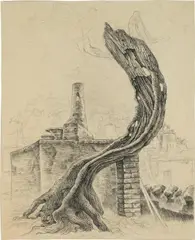 Charles Lipka, Otini, 1953, pencil, India ink on paper; unframed
