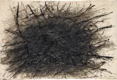 Arnulf Rainer, Untitled, 1951/56, India ink on transparent film; framed
