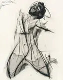 Arnulf Rainer, Jaulen, mixed media on silver gelatine print on baryta paper; framed
