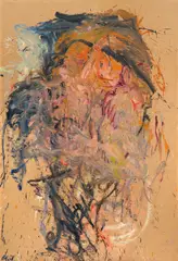 Martha Jungwirth, Atropos, 1986, oil on thin cardboard on canvas; framed
