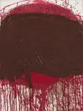 Hermann Nitsch, Untitled (Schüttbild / poured picture), 2010, acrylic on jute; unframed