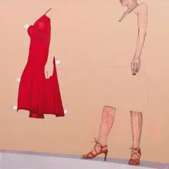 Judith Sturm, Mit der Zeit gehen, 2025, oil on acrylic salt base on canvas; unframed