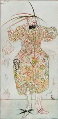 Hirnl. Weißer Clown by Peter Sengl, 1976, oil on canvas; framed, sold Jun 2025
