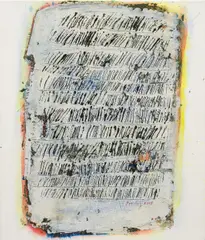 Drago J. Prelog, Spätherbstliche Übung, 2002, acrylic on canvas; framed