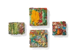 Nikolaus Moser, Untitled (mixed lot of 4 works), oil on canvas; each unframed
