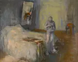 Alicia Sancha, Wer die Zusammenhänge versteht, lebt ewig (Arthur Schnitzler), 2004, oil on canvas; framed