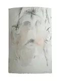 Adolf Frohner, Untitled (The dictator), 1968, mixed media on cardboard; framed