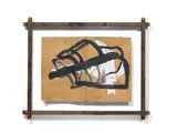Alois Riedl, Untitled, 1986, mixed media on cardboard; framed