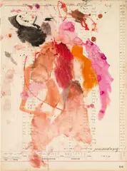 Martha Jungwirth, Untitled (from the series "Bali"), 1983, watercolour on paper (brewery's account book); unframed