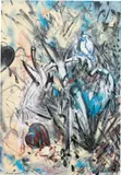 Gebrauchte Herzen by Christian Ludwig Attersee, 1987, mixed media on paper; framed, sold Jun 2025