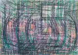 Max Peintner, Der Pulsschlag im Ohr, 1979, mixed media on paper; framed