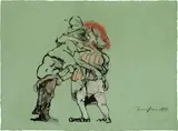 Alfred Hrdlicka, Untitled, 1981, mixed media on paper; unframed