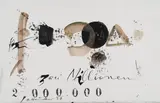 Hans Staudacher, Zwei Millionen, 1958, mixed media on paper; unframed