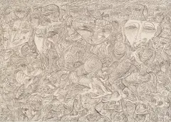 Robert Doxat, Untitled, mixed media on paper; unframed
