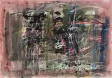 Hans Staudacher, Untitled, mixed media on paper; framed