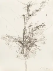 Josef Mikl, Untitled, 1973, India ink on paper; framed