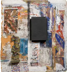 Oswald Oberhuber, Untitled, mixed media and collage on press board; unframed