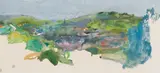 Hans Kruckenhauser, Untitled (landscape), 1977, watercolour on paper; unframed