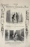Anton Zampis, 1848. Satirische Chronik von Wien 1848. Illustrated by Zampis and Goebel. Responsible chronicler Dr Franck, 17 full-page lithographs, somewhat soiled, slightly rubbed, bumped, somewhat cracked, 2°