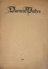 Das neue Pathos, Das neue Pathos. Edited by Hans Ehrenbaum-Degele, Robert Renato Schmidt and Paul Zech
