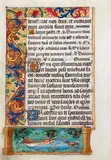 Nogaro Castagnon, Leaf from a book of hours with animal illustrations on both sides: Fox chasing a bird (recto) and bird chasing an insect (verso), c. 1500-1510, ink, tempera and gold on vellum; unframed