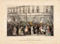 Depictions of the Revolution of 1848 in Vienna (mixed lot 104 items) by Militaria, c. 1848, various printing techniques; unframed, partly in passepartout, sold May 2025