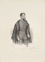 Josef Kriehuber, Portraits of aristocratic k.k. military officers (mixed lot 10 items), 1850-1854, lithograph; unframed