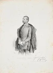 Josef Kriehuber, Portraits of aristocratic k.k. military officers (mixed lot 10 items), 1850-1854, lithograph; unframed