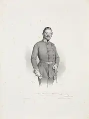 Josef Kriehuber, Portraits of aristocratic k.k. military officers (mixed lot 10 items), 1849-1851, lithograph; unframed