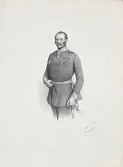 Josef Kriehuber, Portraits of aristocratic k.k. military officers (mixed lot 10 items), 1849-1853, lithograph; unframed