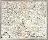 Matthäus Merian, Views and maps (mixed lot 43 items, including 6 maps), copper engraving, partly coloured; unframed, partly in passepartout