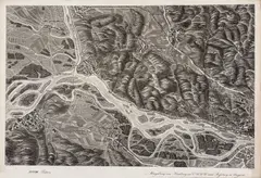 Franz Xaver Schweickhardt, Perspectiv-Karte des Erzherzogthums Oesterreich unter der Enns (48 items), 1830-1846, copper engraving; unframed, two in passepartout
