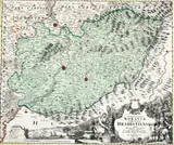 Johann Baptist Homann, Maps of K. u. k. countries (e.g. Bohemia, Moravia) (mixed lot 12 items), coloured copper engraving; unframed, partly in passepartout
