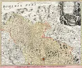 Johann Baptist Homann, Maps of K. u. k. countries (e.g. Bohemia, Moravia) (mixed lot 12 items), coloured copper engraving; unframed, three framed