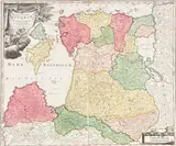 Johann Baptist Homann, Maps of Northern and Eastern Europe (mixed lot 5 items), coloured copper engraving; unframed, partly in passepartout