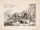 Johann Adam Klein, Prints (mixed lot 55 items), etching; unframed