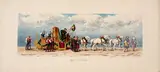 Hans Makart, Procession in honour of Emperor Franz Joseph and Empress Elisabeth on the occasion of their silver wedding anniversary on 27 April 1879 (mixed lot: 10 lithographs and 2 watercolours), c. 1879, colour lithograph, watercolour; unframed