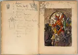 Franz Wacik, Von Zwölfen die zusammenhalten. Bilder von Franz Wacik, 1927, mixed media, watercolour on paper; bound in quarter-linen cardboard cover